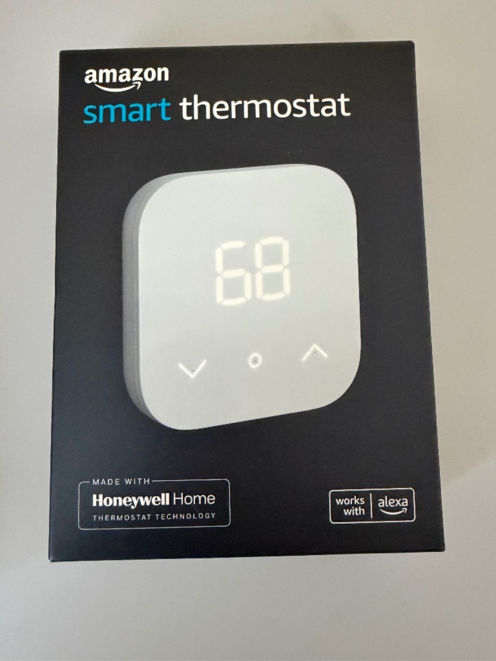 Amazon smart thermostat in box